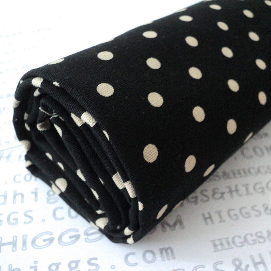 VINTAGE SPOTS DOTS CANVAS / LINEN LOOK FABRIC natural 100 COTTON